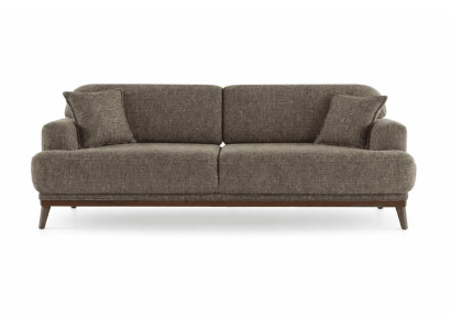 3 Sitzer Sofa Stil modern Farbe braun weich bequem Wohnzimmer geräumig