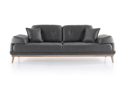 3 Sitzer Sofa Stil modern Farbe grau neu weich bequem Wohnzimmer geräumig
