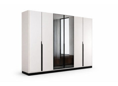 Hochwertiger Weißer Kleiderschrank Spiegeltüren Edle Holzschränke