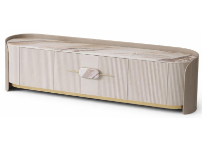 Beiger Fernsehschrank TV-Möbel Moderner TV-Tisch Wohnzimmermöbel