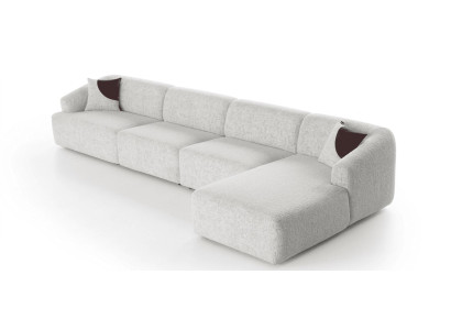 EcksofaU Stil modern Farbe beige geräumig bequem Wohnzimmer komfortabel