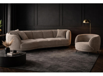 3 Sitzer Sofa Sessel Wohnzimmer Stil modern Farbe grau neu bequem