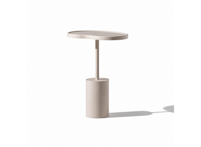 Beistelltisch Stil modern Farbe weiß neu praktisch Schlafzimmer oval