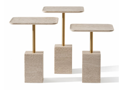 3x Beistelltisch Stil modern Farbe beige bequem praktisch Wohnzimmer neu