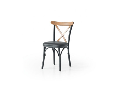 Stuhl Schwarz Bequem Weich Metall Modern Stil Komfortabel