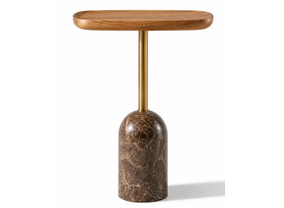 Beistelltisch Stil modern Farbe braun praktisch Wohnzimmer bequem Holz