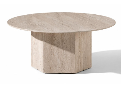 Beistelltisch Stil modern Farbe beige praktisch bequem Wohnzimmer Rund