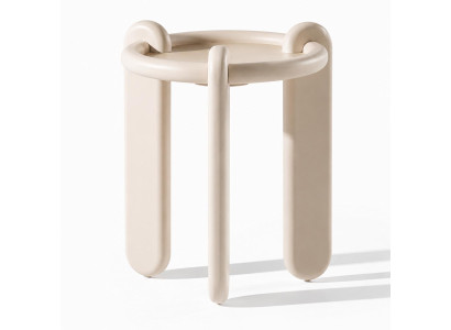 Beistelltisch Stil modern Farbe beige neu praktisch Wohnzimmer Rund