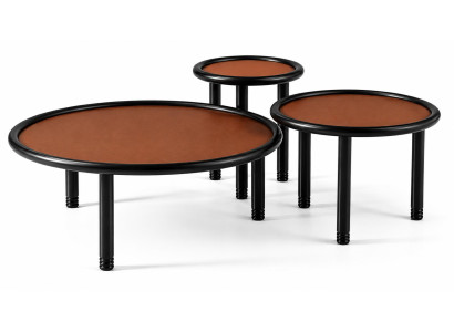3x Beistelltisch Stil modern Farbe schwarz praktisch Wohnzimmer rund neu