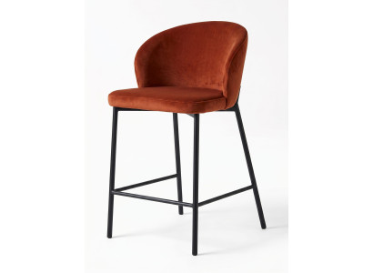 Barhocker Rot Modernes Design Komfort Metall Textil Aktuelle Mode