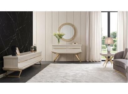 Couchtisch Unterblock Wohnzimmer Stil modern Farbe weiß neu praktisch