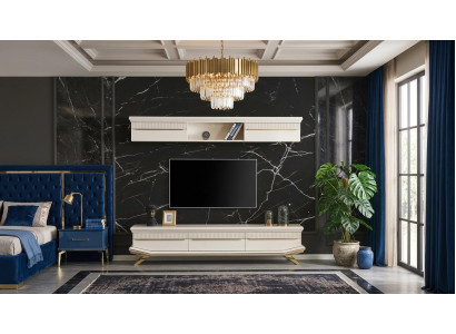 Unterblock Oberer Block Wohnzimmer Stil modern Farbe weiß neu praktisch