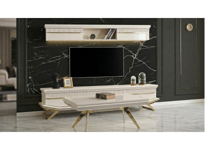 Couchtisch Unterblock Oberer Block Wohnzimmer Stil modern Farbe weiß neu
