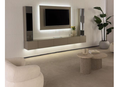 Couchtisch Set 2xCouchtisch Moderner Stil Grau Minimalistischl Elegant