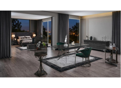 Tisch Konsole Wohnzimmer Stil modern Farbe grau neu praktisch Rechteckig