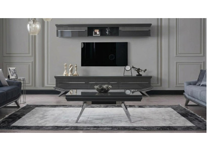 Tisch Unterblock Oberer Block Wohnzimmer Stil modern Farbe grau neu