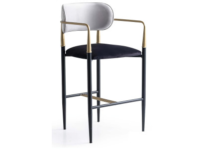 Barhocker Modern Schwarz Gold Edel Barstuhl Tresenhocker Designer