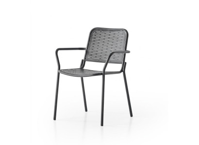 Stuhl Grau Modern Metall Praktisch Stilvoll Bequem Robust Vielseitig