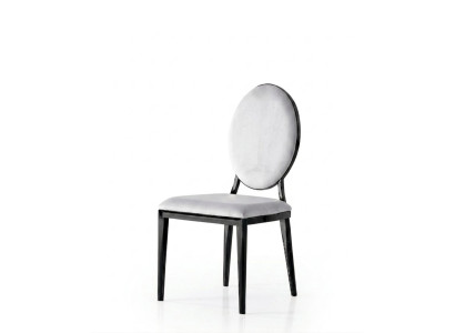 Stuhl Schwarz Bequem Weich Stoff Metall Modern Stil Komfortabel