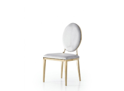Stuhl Grau Bequem Weich Stoff Gold Modern Stil Komfortabel Stilvoll