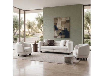 Elegantes Wohnzimmer Möbelset komfortable Sofa und Sessel