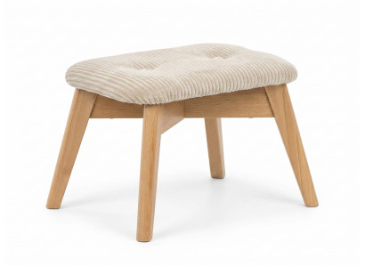 Beiger weicher Hocker Niedriger Fußhocker Stilvoller Wohnzimmerhocker