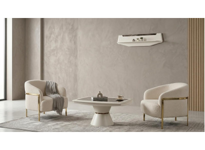 Wandregal  Regal Wohnzimmer Stil modern Farbe beige komfortabel