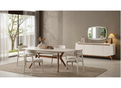 Tisch Konsole Spiegel Wohnzimmer Stil modern Farbe beige neu rechteckig