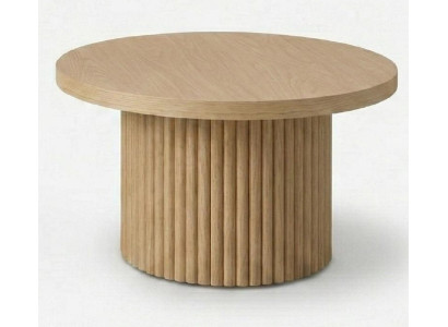 Hellbrauner Runder Couchtisch Wohnzimmer Sofatisch Rundtisch