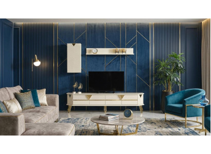Unterblock Oberes Regal Oberer Block Wohnzimmer Stil modern Farbe beige