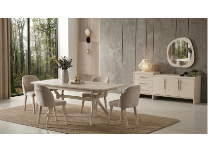 Tisch Konsole Spiegel Wohnzimmer Stil modern Farbe beige neu praktisch