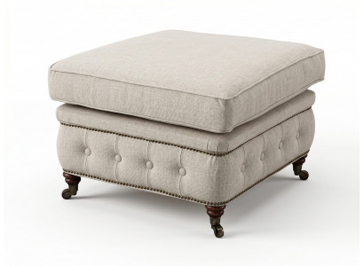 Beiger weicher Hocker quadratischer Fußhocker Wohnzimmermöbel Polstermöbel