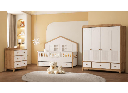 Modernes Kinderzimmer Set mit Kinderbett Kommode und Kleiderschrank