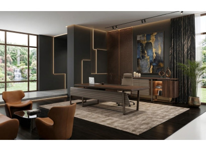 Elegantes Büro Set Schreibtisch und Konsole Büro und Homeoffice