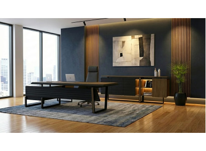 Designer Büro Set Schreibtisch Konsole stilvolle Büroeinrichtung