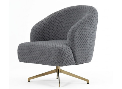 Sessel Textil Holz Modern Metall Wohnzimmer Einzelzimmer Grau Neu