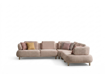 Modulares Ecksofa  Modernes Design Stilvoll Bequem Komfortabel Beige