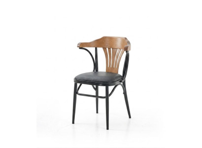 Stuhl Schwarz Bequem Weich Modern Holz Praktisch Stilvoll Metall