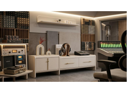 Sideboard Schrank Regal Wohnzimmer Stil modern Farbe beige neu praktisch