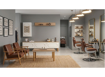 Tisch Wohnwand Schrank Regal Stil modern Farbe beige neu rechteckig