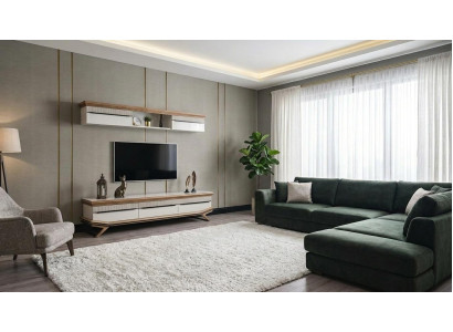 Unterblock Oberer Block Wohnzimmer Stil modern Farbe weiß bequem neu
