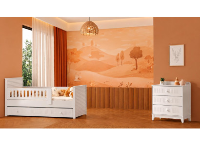 Modernes Kinderzimmer Set mit Kinderbett und passender Kommode