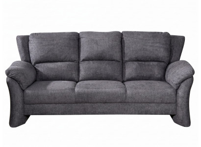 Graues 3-Sitzer-Sofa aus Stoff Sofa mit hoher Rückenlehne Polstermöbel