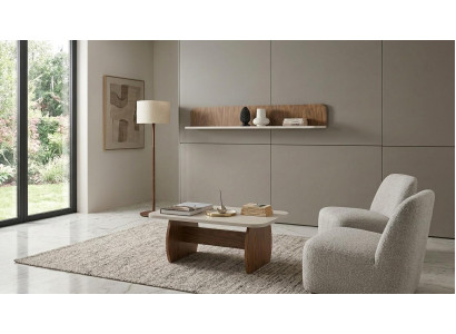 Tisch Oberes Regal Wohnzimmer Stil modern Farbe braun bequem praktisch