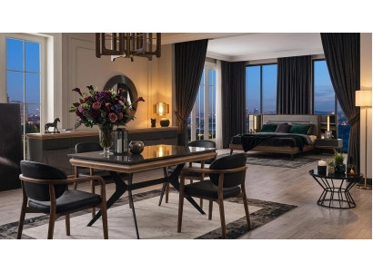 Tisch Konsole Wohnzimmer Stil modern Farbe schwarz rechteckig neu