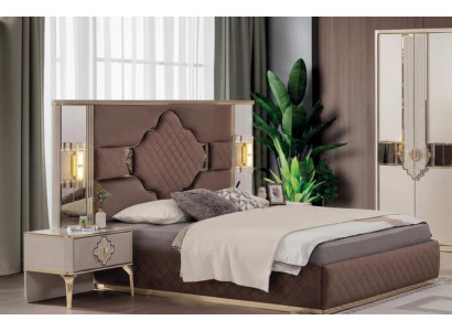 Stilvolles 3-teiliges Schlafzimmer-Set mit Bett und 2 Nachttischen