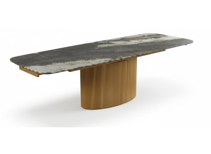 Stilvoller Esstisch Designer Marmorimitation Tischplatte Küchentisch