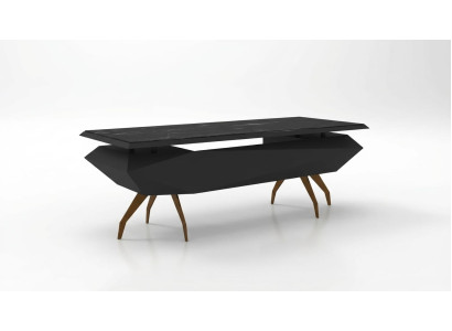 Exklusiver Bürotisch Modern Schwarz Chefzimmer Möbel Design