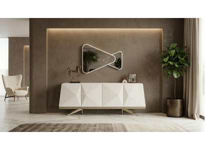 Konsole Spiegel Wohnzimmer Stil modern Farbe weiß neu praktisch bequem