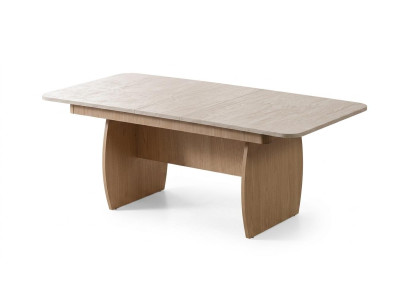 Tisch Stil modern Farbe beige Wohnzimmer bequem rechteckig ausziehbar